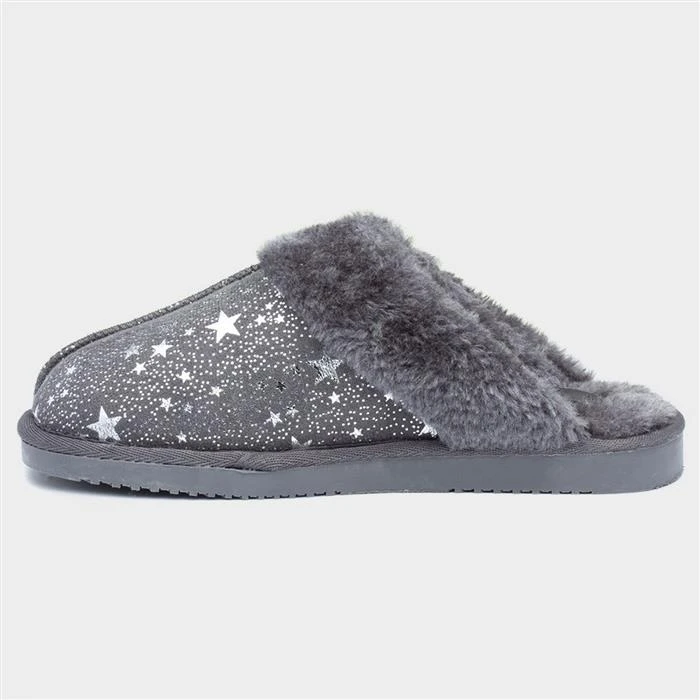 Jo & Joe Tiggi Womens Grey Star Mule 4 Jo & Joe Tiggi Womens Grey Star Mule - Image 2