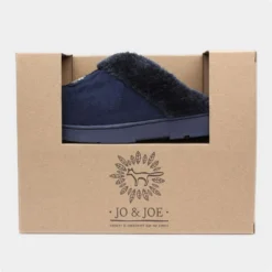 Jo & Joe Snuggle Womens Navy Mule Slipper -UK Shoe Sales Store 699493 2 L05.20230308000308