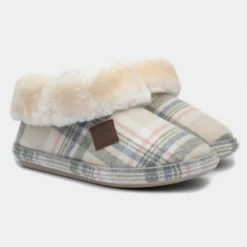 Jo & Joe Glenroyal Womens Oatmeal Tartan Bootie -UK Shoe Sales Store 699495 2 L06.20230308000136