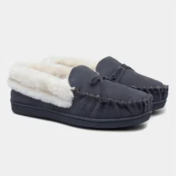 Jo & Joe Mull Womens Grey Suede Slipper -UK Shoe Sales Store 699499 2 L06.20230308000314