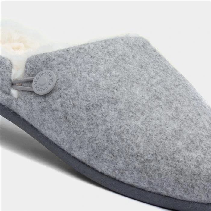 Shu Da Living Helena Womens Grey Mule Slippers 6 Shu Da Living Helena Womens Grey Mule Slippers - Image 4