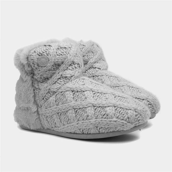 Shu Da Living Jenny Womens Grey Knitted Bootie 7 Shu Da Living Jenny Womens Grey Knitted Bootie - Image 5