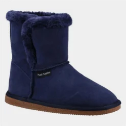 Hush Puppies Ashleigh Womens Blue Suede Bootie