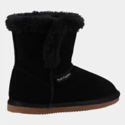 Hush Puppies Ashlynn Kids Black Bootie Slipper -UK Shoe Sales Store 699572 3 L03.20230130000418