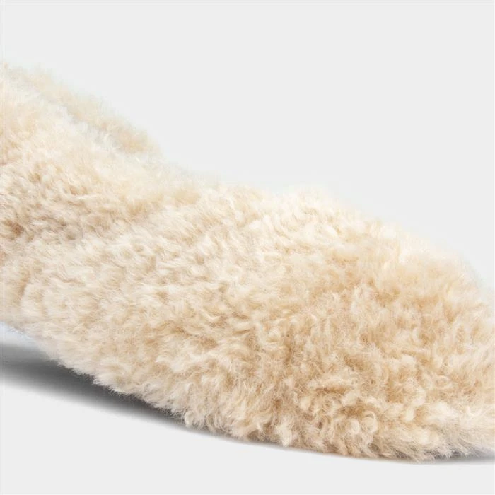 Truffle Pat Womens Beige Faux Fur Slipper 6 Truffle Pat Womens Beige Faux Fur Slipper - Image 4