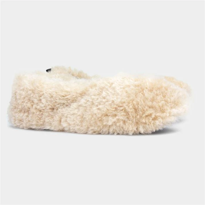 Truffle Pat Womens Beige Faux Fur Slipper 7 Truffle Pat Womens Beige Faux Fur Slipper - Image 5