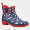 Cotswold Blakney Womens Blue Polka Dot Short Welly -UK Shoe Sales Store 793033 3 L02.20230112000837