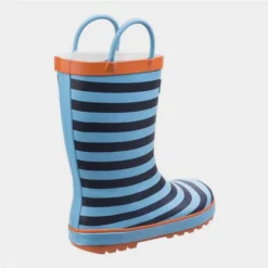 Cotswold Captain Kids Blue Stripy Welly -UK Shoe Sales Store 799094 3 L03.20230116000229