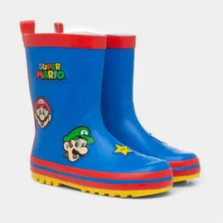 Super Mario Kids Blue Welly -UK Shoe Sales Store 799146 2 L06.20221114000725