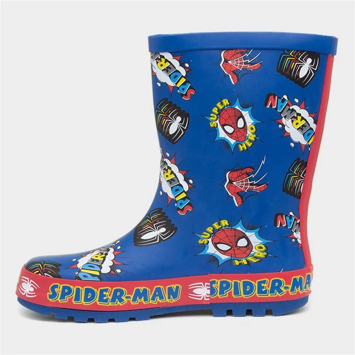 Spiderman Kids Blue Printed Welly 4 Spiderman Kids Blue Printed Welly - Image 2