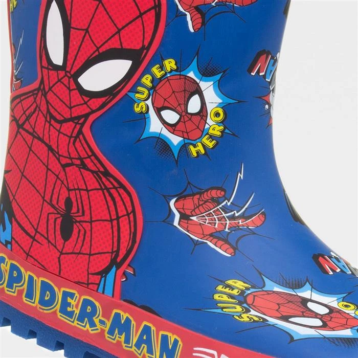 Spiderman Kids Blue Printed Welly 6 Spiderman Kids Blue Printed Welly - Image 4