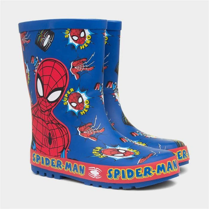 Spiderman Kids Blue Printed Welly 7 Spiderman Kids Blue Printed Welly - Image 5