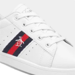 Original Penguin Plane Jr Kids White Lace Trainer 10 Original Penguin Plane Jr Kids White Lace Trainer -UK Shoe Sales Store 807132 2 L05.20230810000254