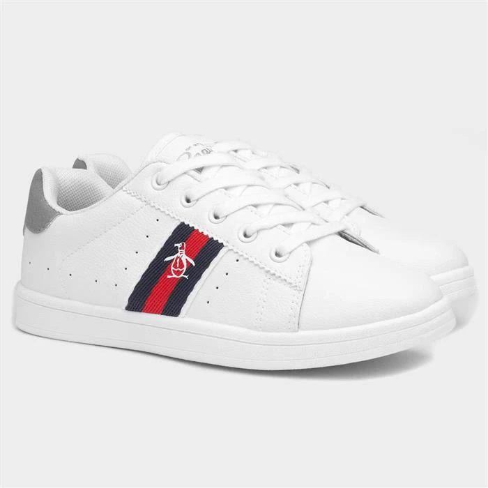 Original Penguin Plane Jr Kids White Lace Trainer 7 Original Penguin Plane Jr Kids White Lace Trainer - Image 5