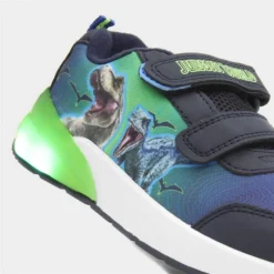 Jurassic World Kids Green Light Up Trainer -UK Shoe Sales Store 807136 2 L05.20230206000230