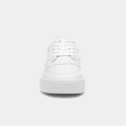 Truffle Oslo Womens White Lace Up Trainer