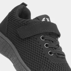 XL Eden Kids Black Mesh Easy Fasten Trainer -UK Shoe Sales Store 820042 2 L05.20230127000206